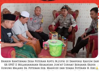 Bhabinkamtibmas Desa Poteran Laksanakan Kegiatan Jum’at Curhat, Masyarakat Berikan Respon Positif