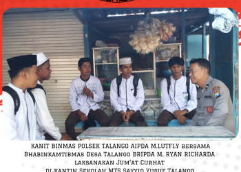 Kanit Binmas Polsek Talango dan Bhabinkamtibmas Desa Talango laksanakan Jum’at Curhat di MTS Sayyid Yusuf Talango