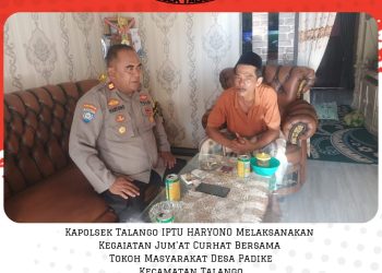 Kapolsek Talango IPTU HARYONO Melaksanakan  Kegaiatan Jum’at Curhat Bersama  Tokoh Masyarakat Desa Padike Kecamatan Talango