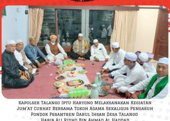 Kapolsek Talango Laksanakan Jum’at Curhat Bersama Habib Ali Ridho Bin Ahmad Al Haddad ,CamatTalango Juga hadir Dalam Acara Tersebut